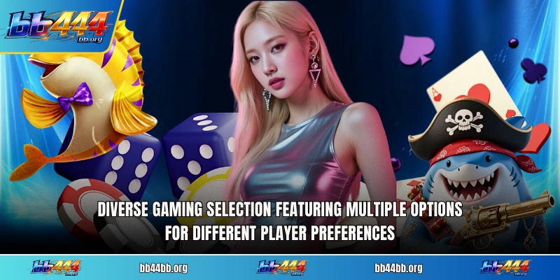 Diverse gaming selection featuring multiple options for different player preferences