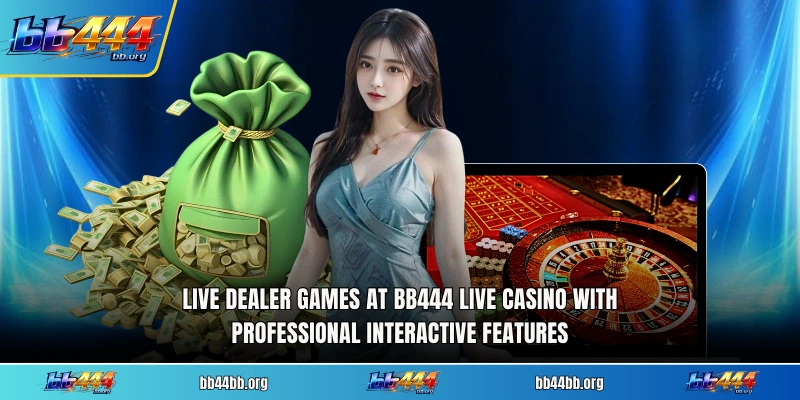 Live dealer games at BB444 live casino with professional interactive features