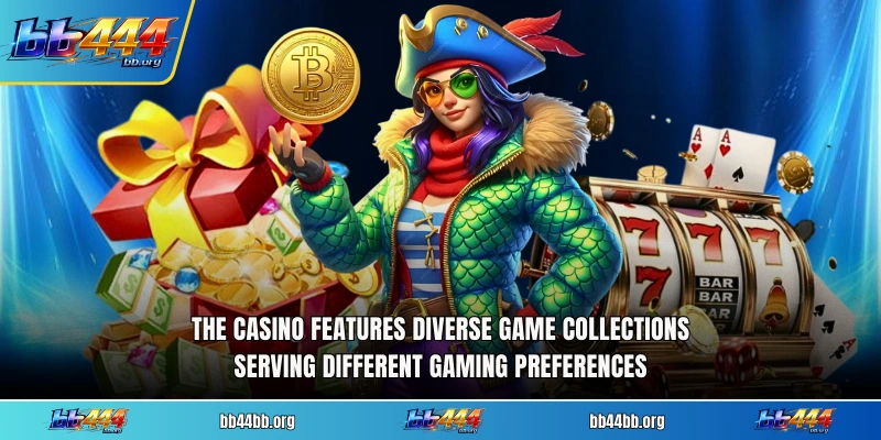 The casino features diverse game collections serving different gaming preferences